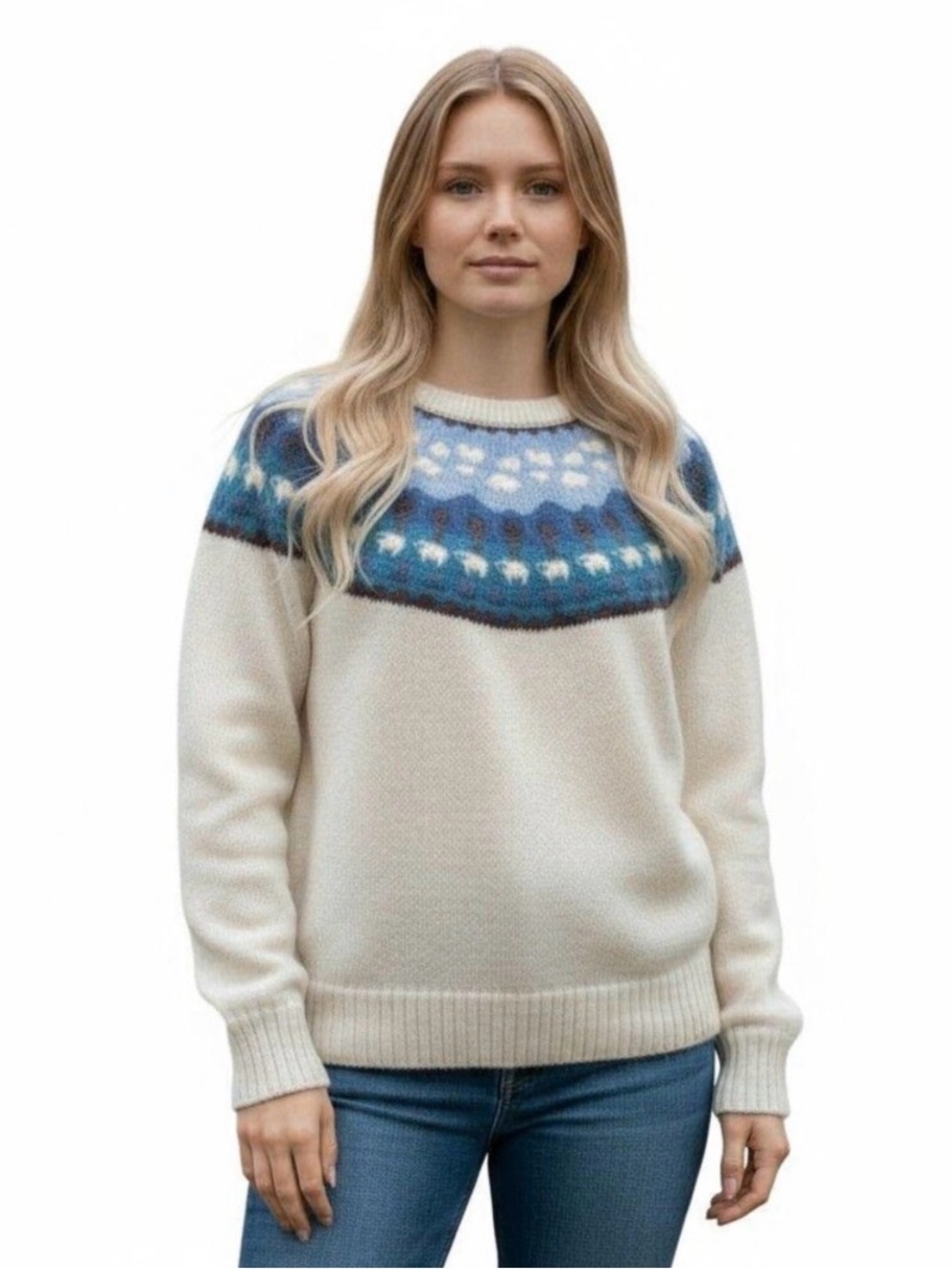 Woolrich Women’s Fair Isle Sheep Wool Sweater small